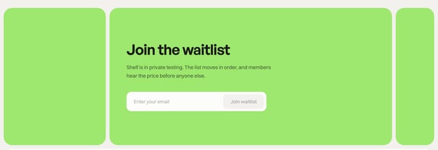 Waitlist or Beta Sign Up section