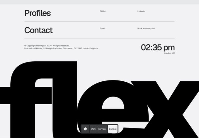 Flex Digital Footer Preview