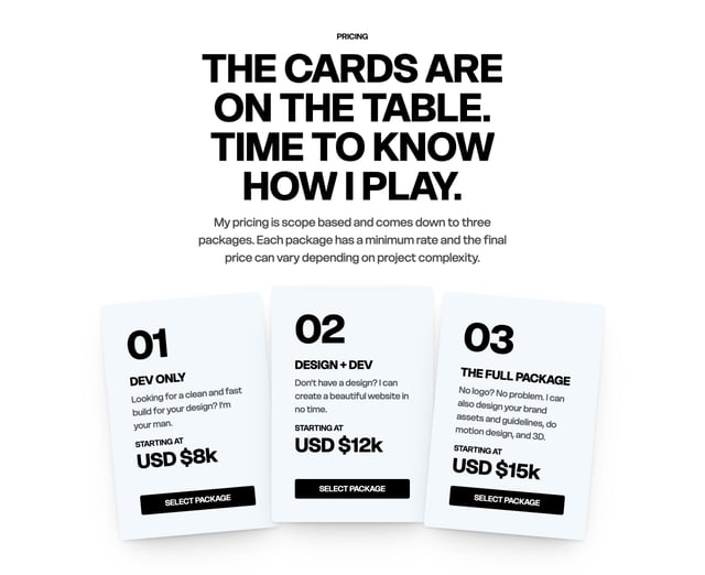 Diego Toda de Oliveira Pricing Table Preview