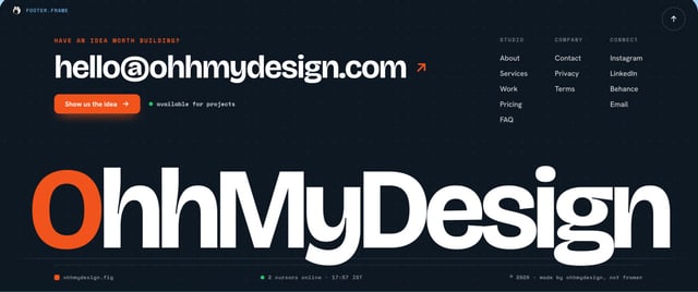 OhhMyDesign Footer Preview