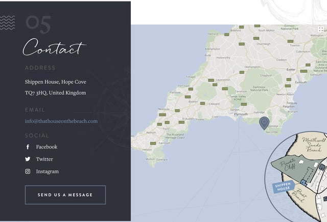 Shippen House Contact Form Preview