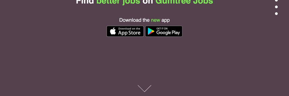 Scroll Hint section on Gumtree Jobs section design