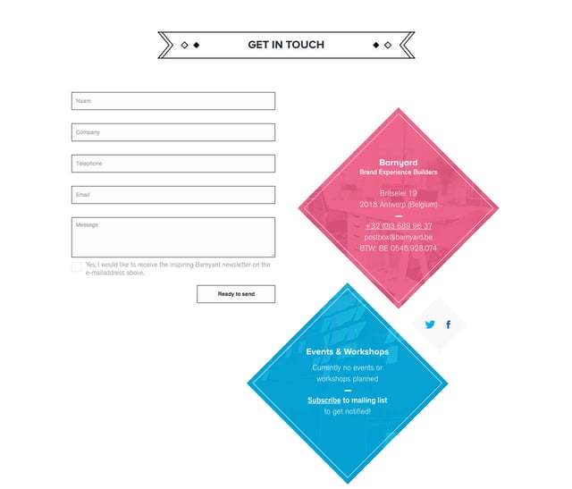 Barnyard Contact Form Preview