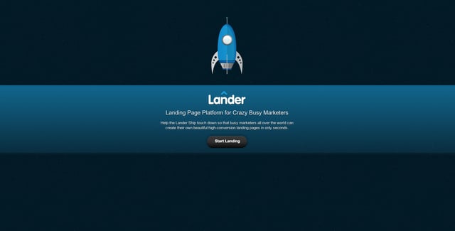 Lander App Call-To-Action Hero Preview