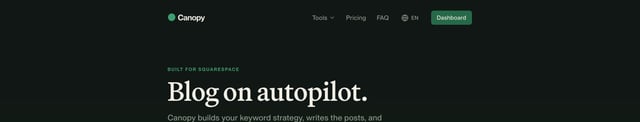 Canopy Header Navigation Preview