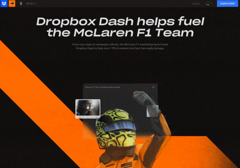 Dropbox Dash x McLaren F1 Team
