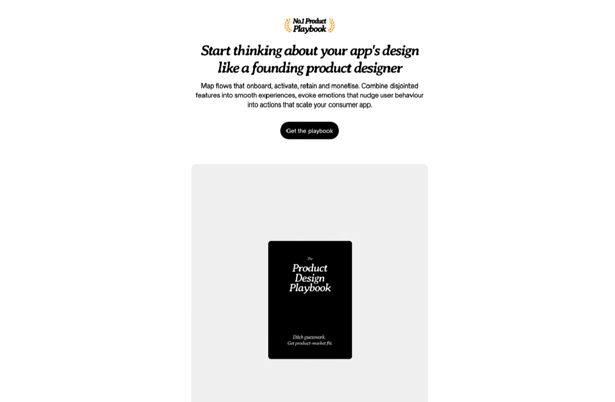 Product Design Playbook