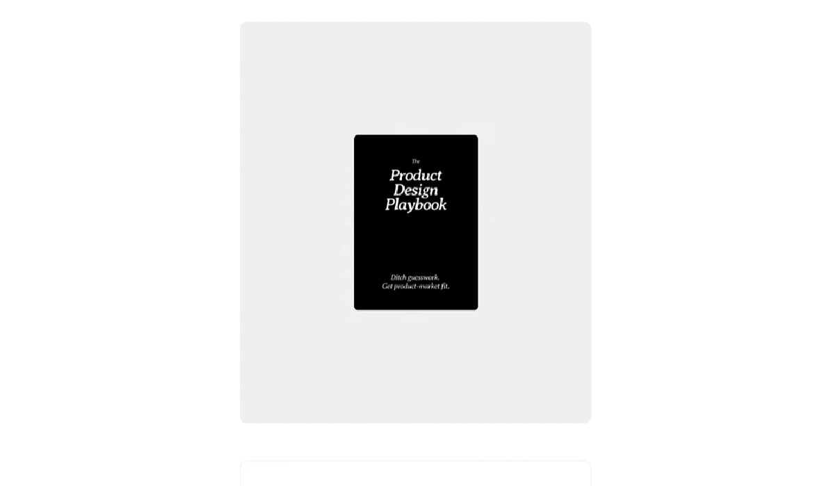Product Design Playbook
