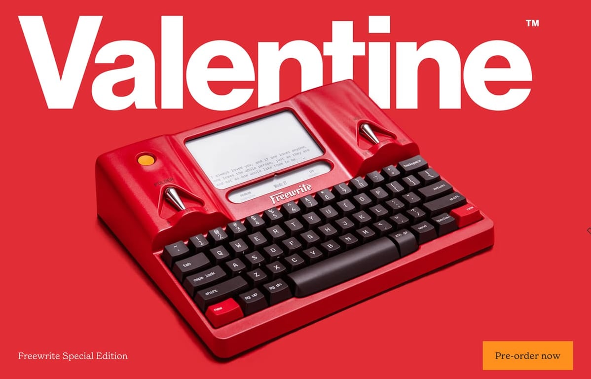 Freewrite Valentine