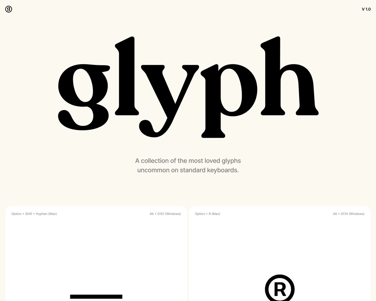 Glyph Supply