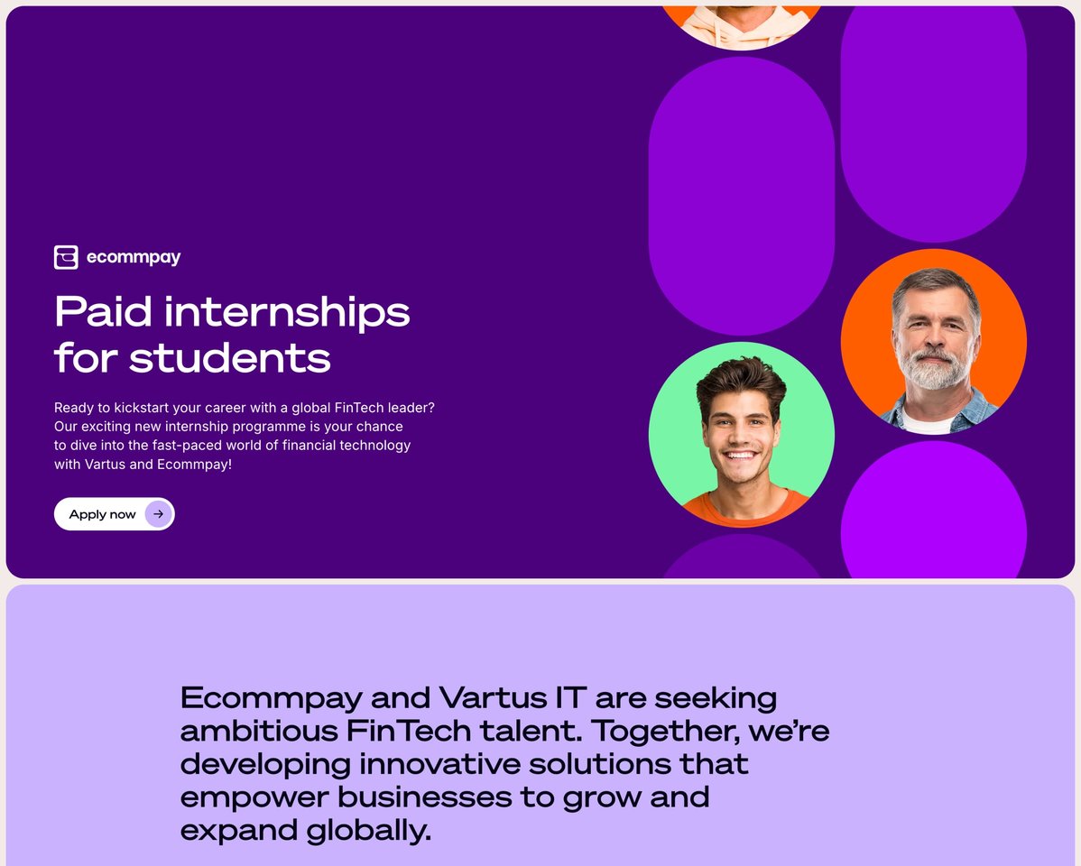 Paid internships for students