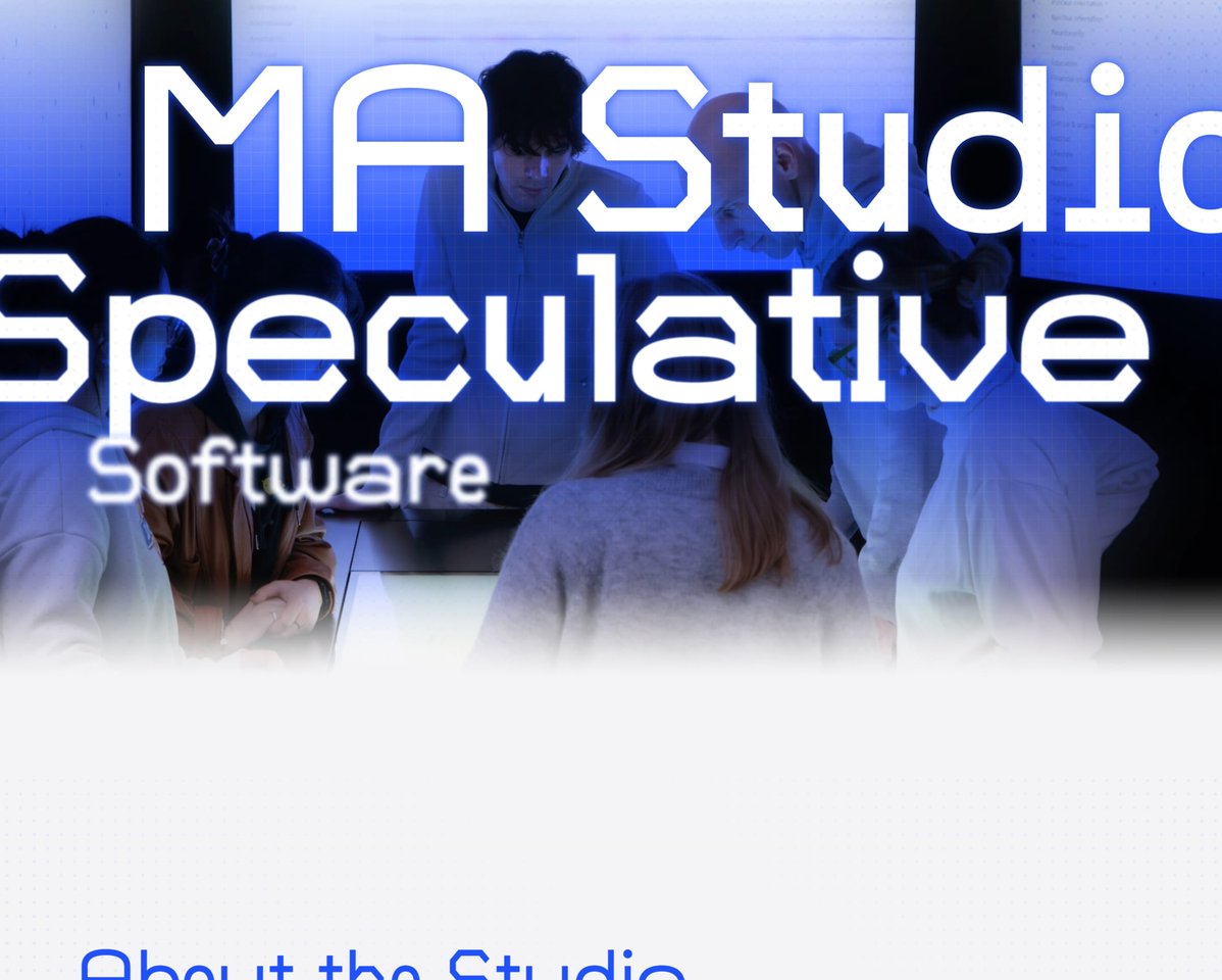 MA Studio Speculative Software
