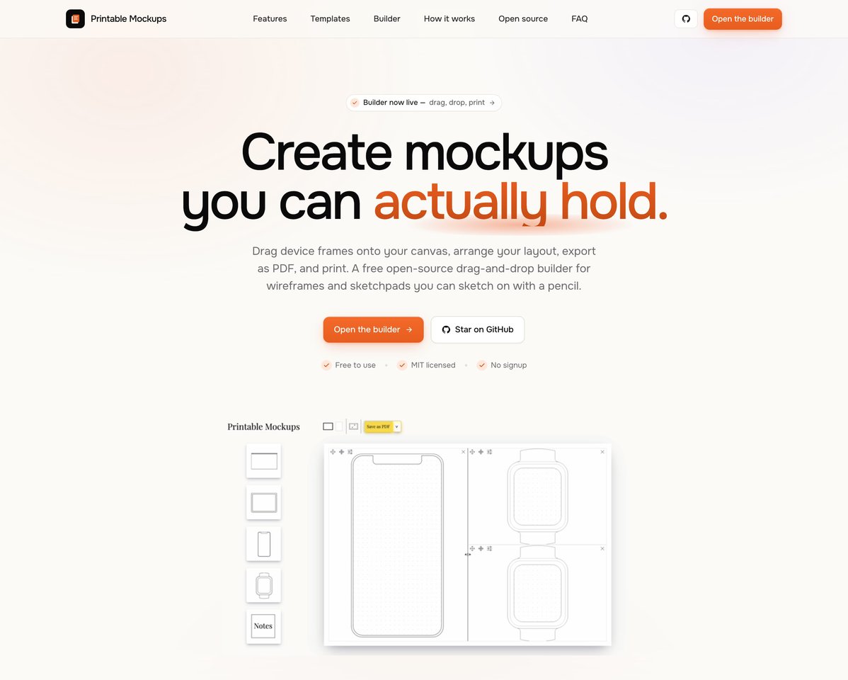 Printable Mockups