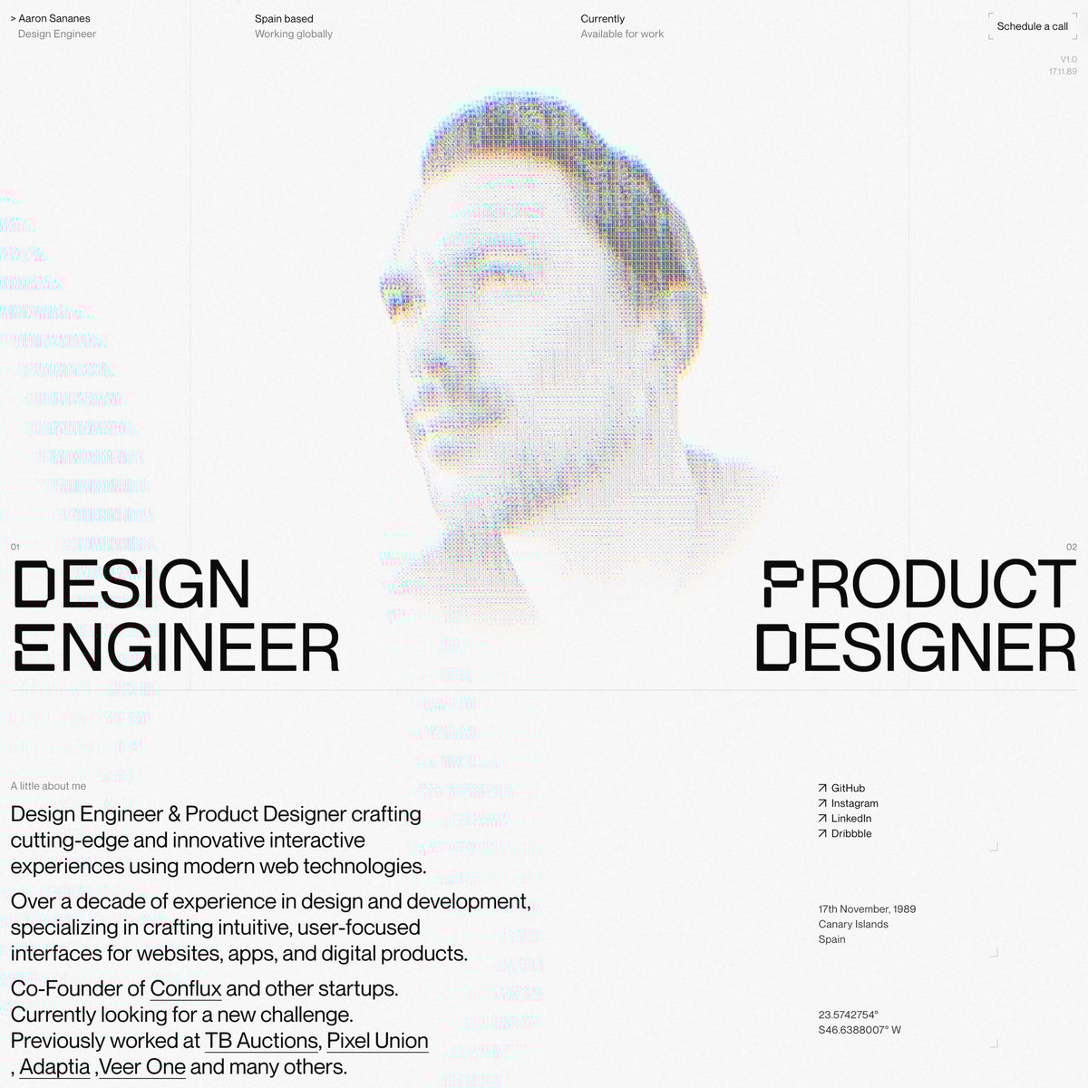 Website Inspiration: Aaron Sananes