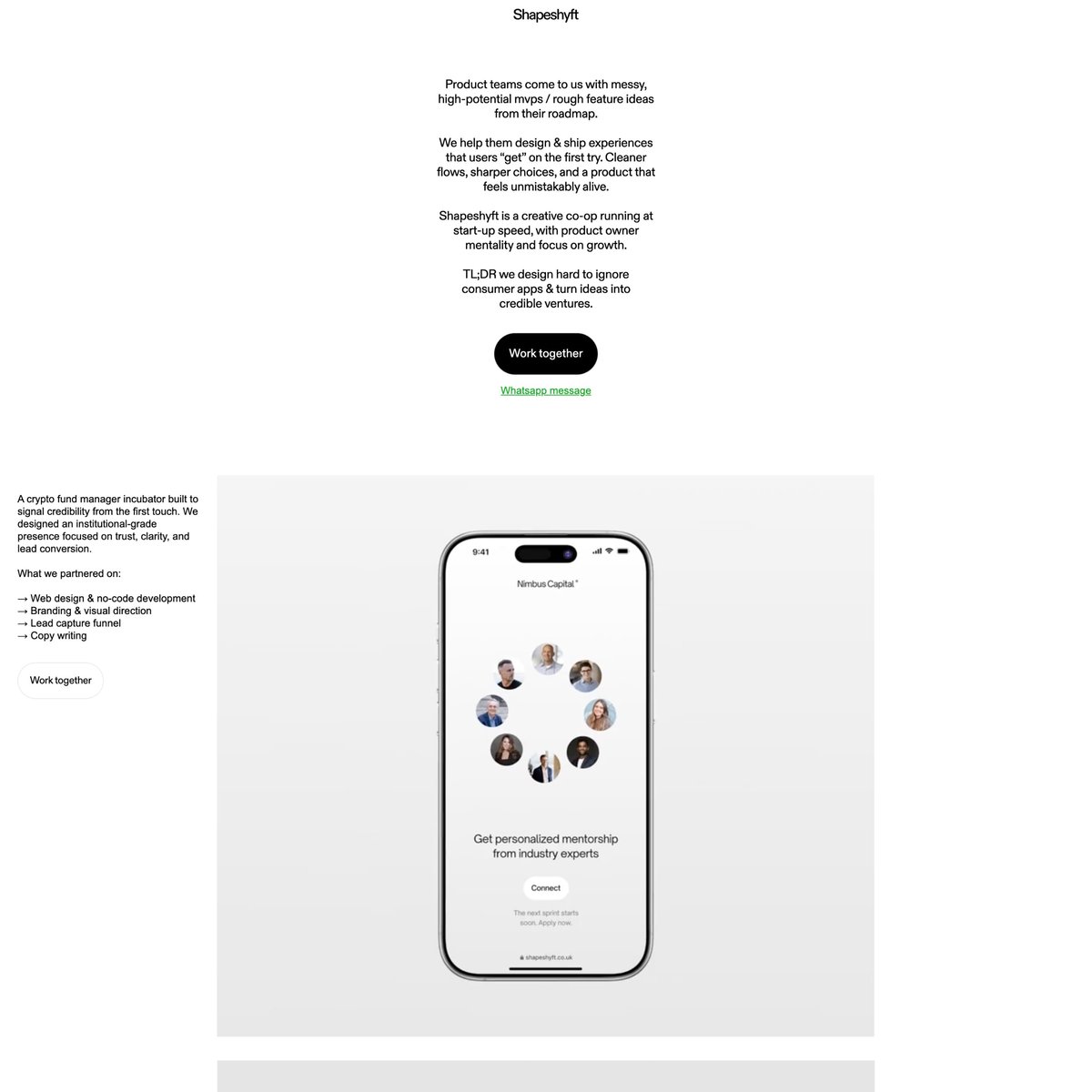 Website Inspiration: Shapeshyft