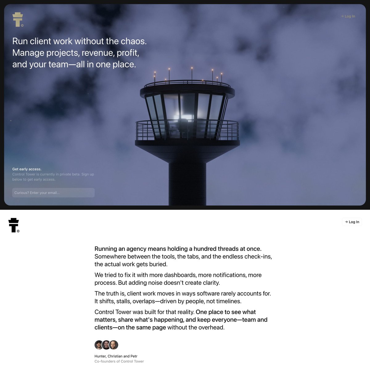Website Inspiration: Control Tower