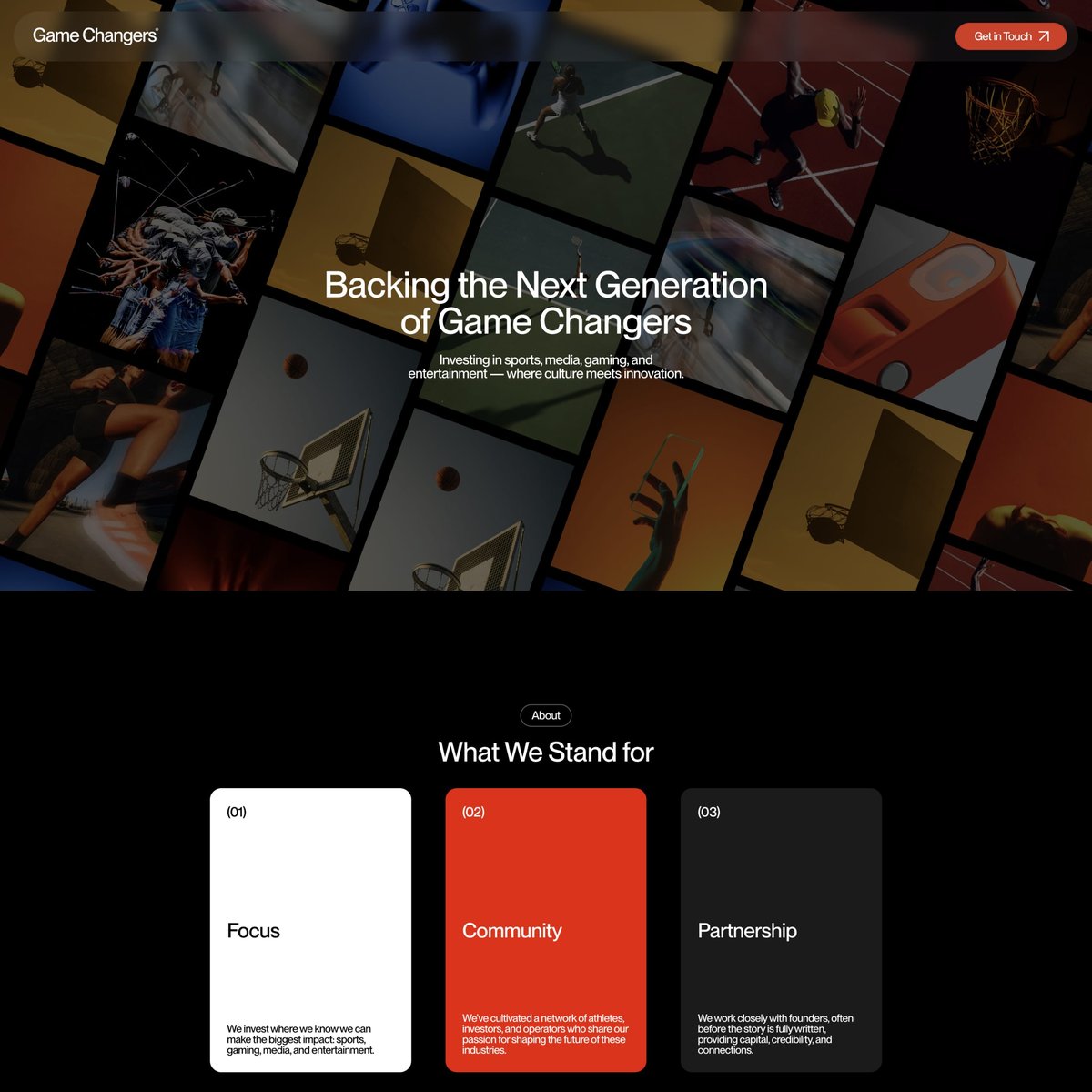 Website Inspiration: Game Changers