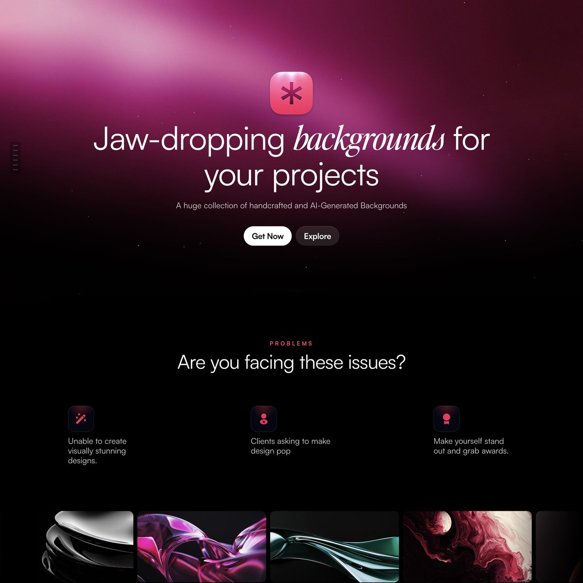 Website Inspiration: Backgrounds Supply