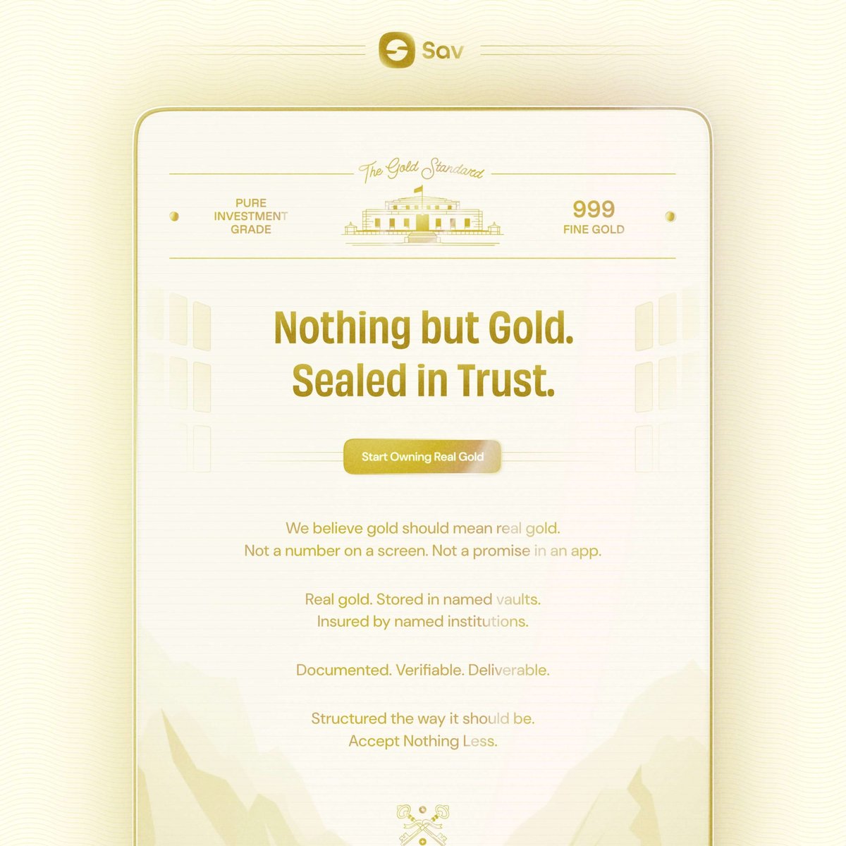 Website Inspiration: Sav Gold