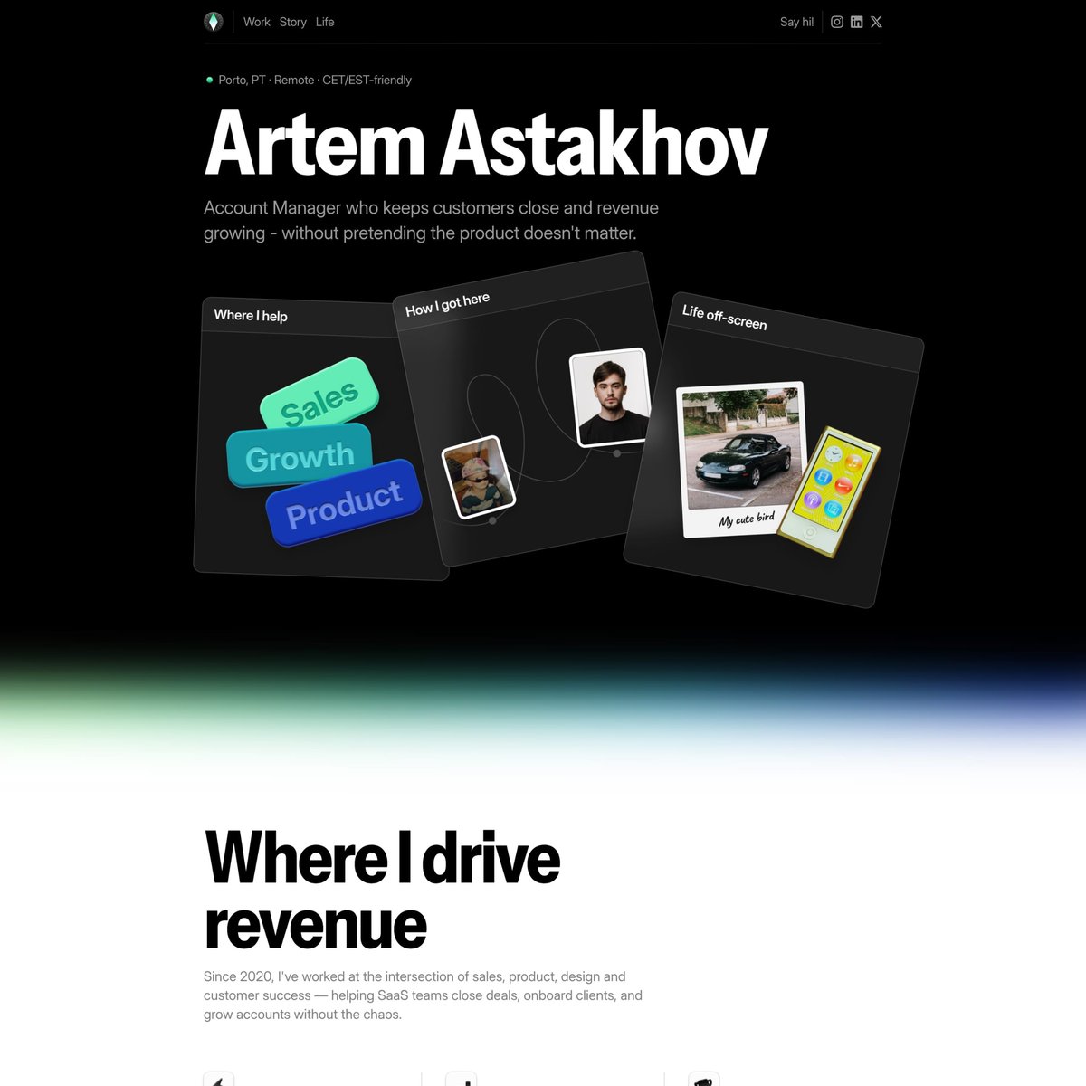 Website Inspiration: Artem Astakhov