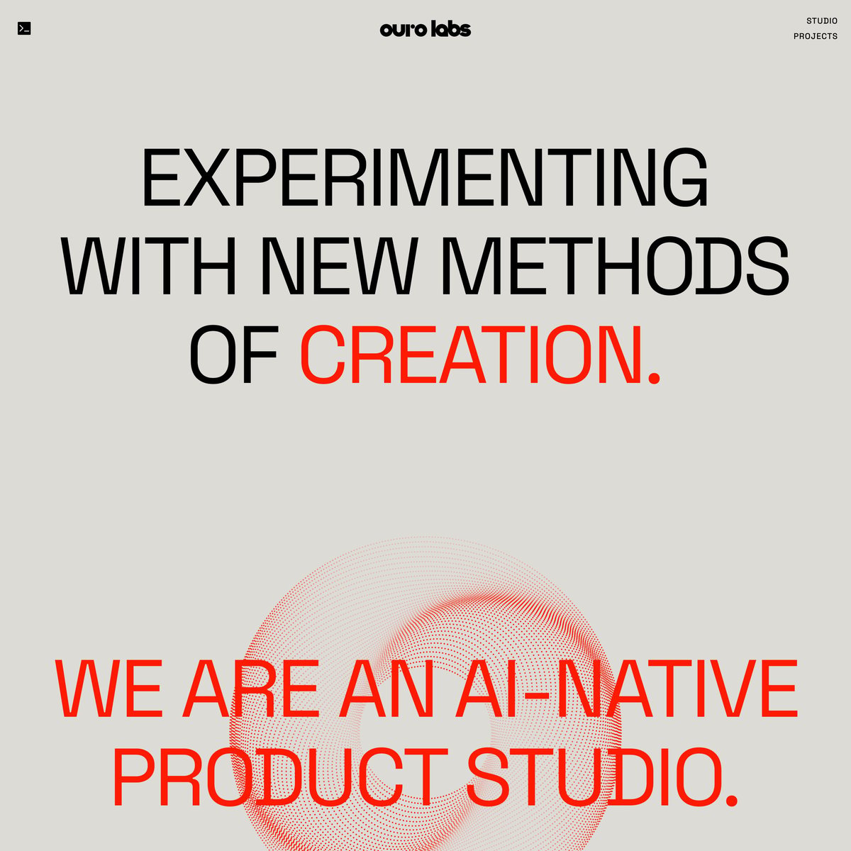 Website Inspiration: Ouro Labs