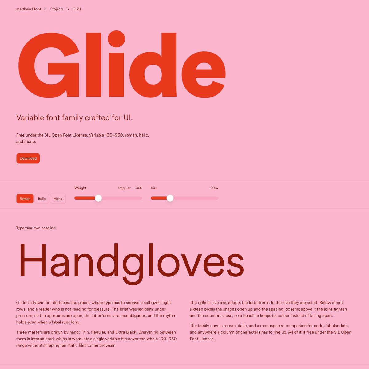 Glide Typeface