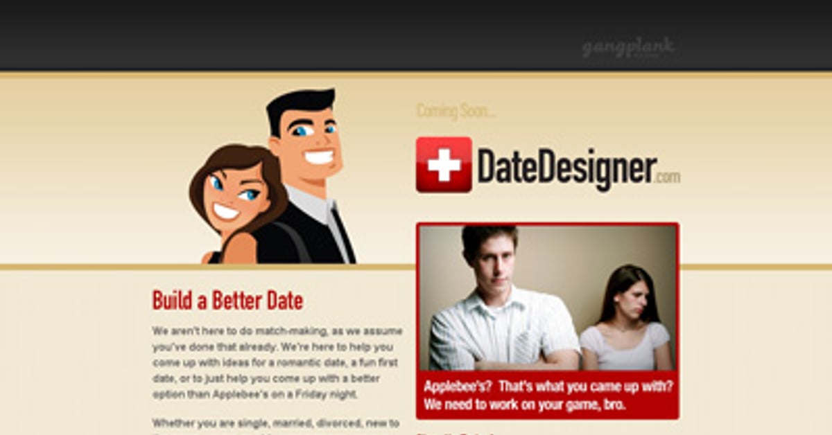 Date Designer — One Page Website Award