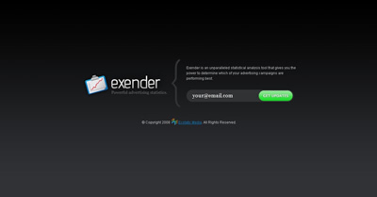 Exender — One Page Website Award