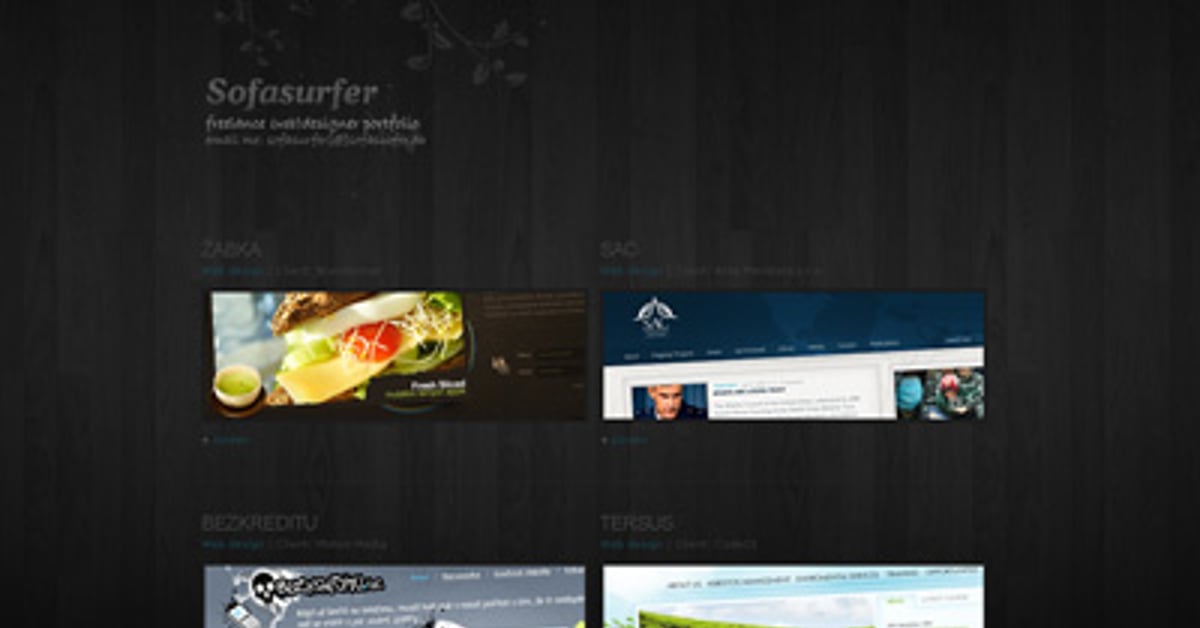 SofaSurfer — One Page Website Award