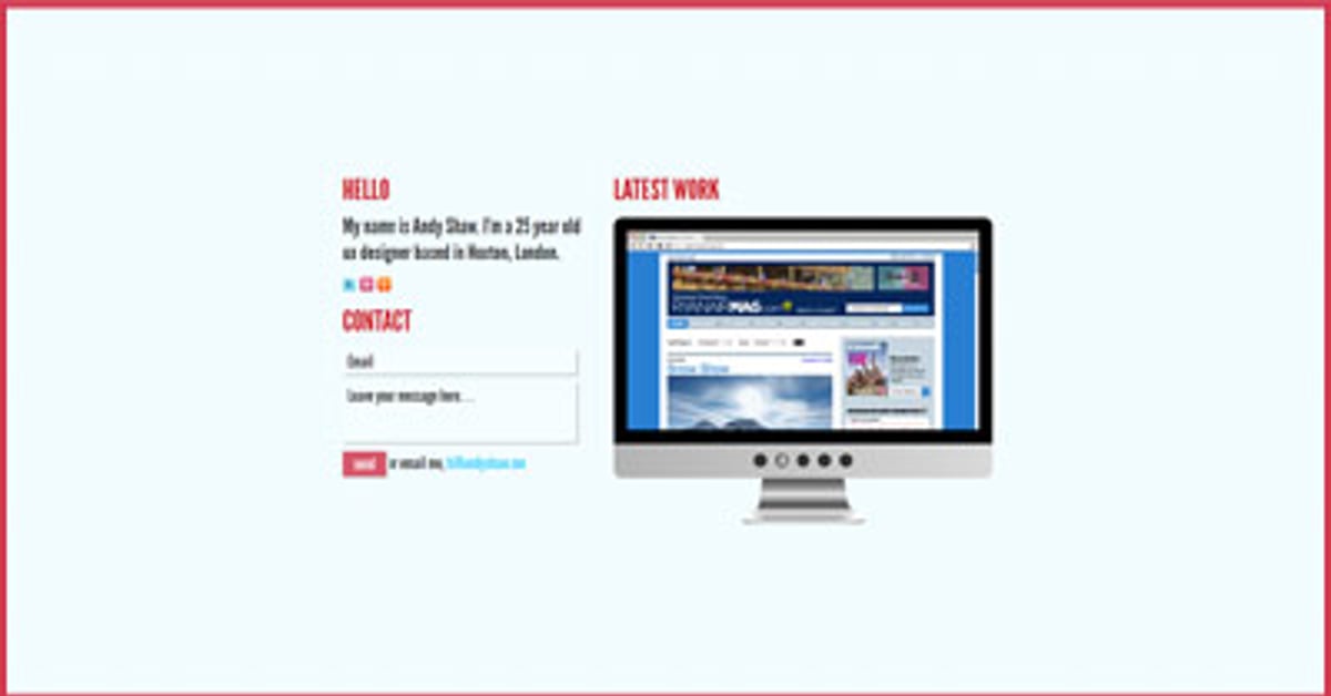 Andy Shaw — One Page Website Award