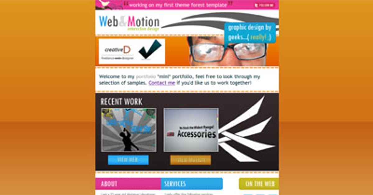 Web & Motion — One Page Website Award