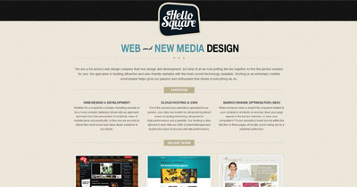 Hello Square — One Page Website Award