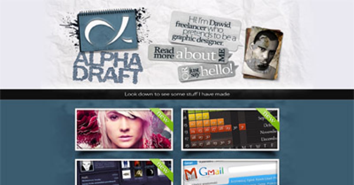 Alpha Draft — One Page Website Award
