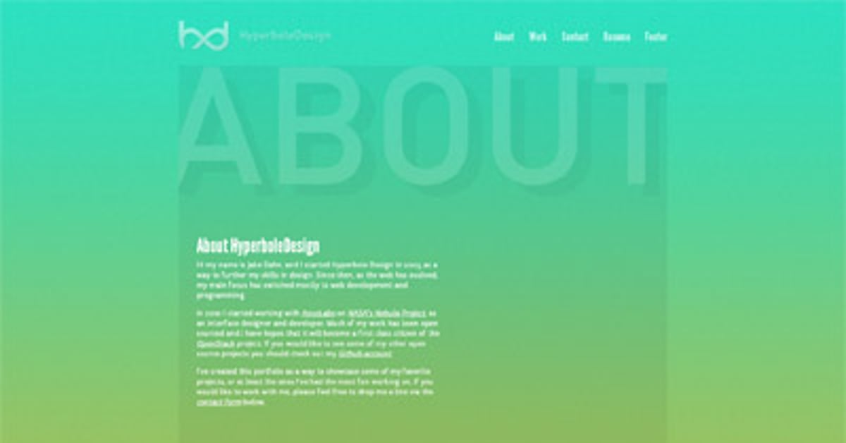 Hyperbole Design HyperboleDesign — One Page Website Award