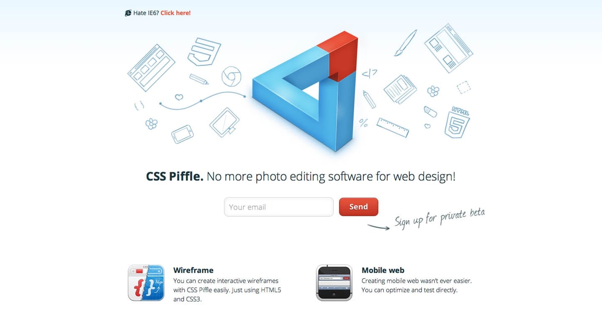 CSS Piffle — One Page Website Award