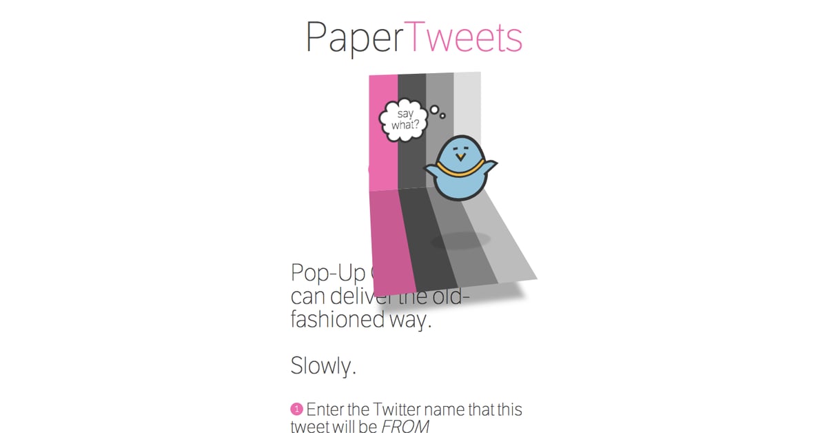 PaperTweets — One Page Website Award