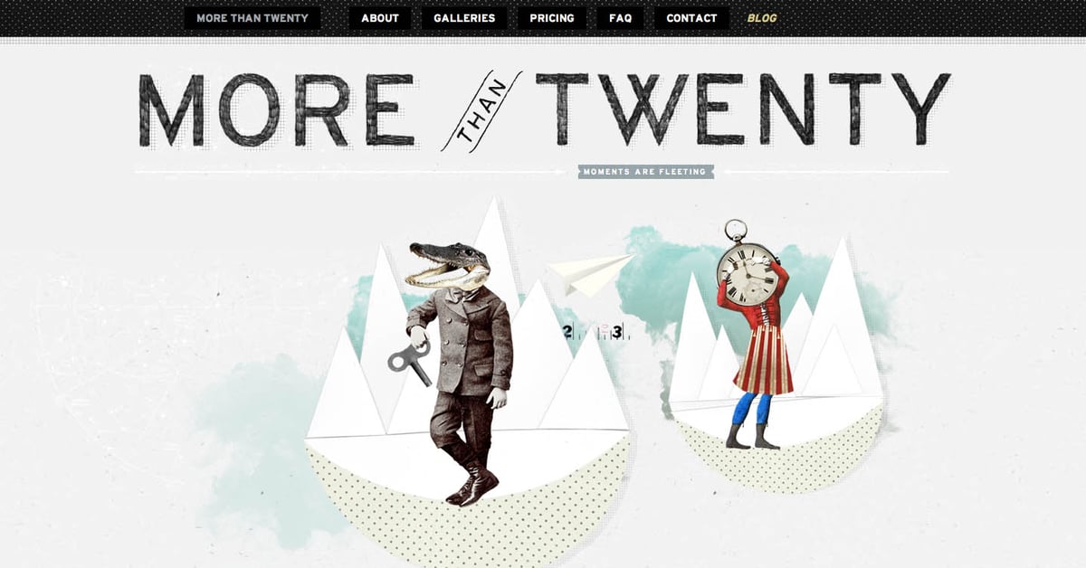 More Than Twenty — One Page Website Award