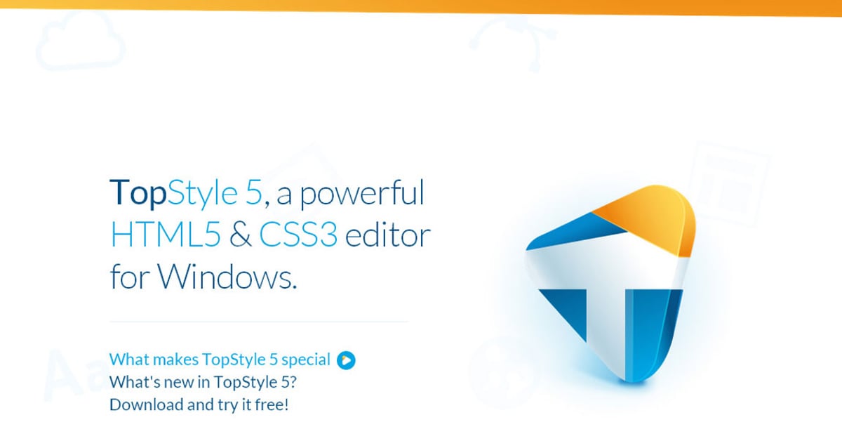 TopStyle 5 – HTML5 & CSS3 Editor — One Page Website Award
