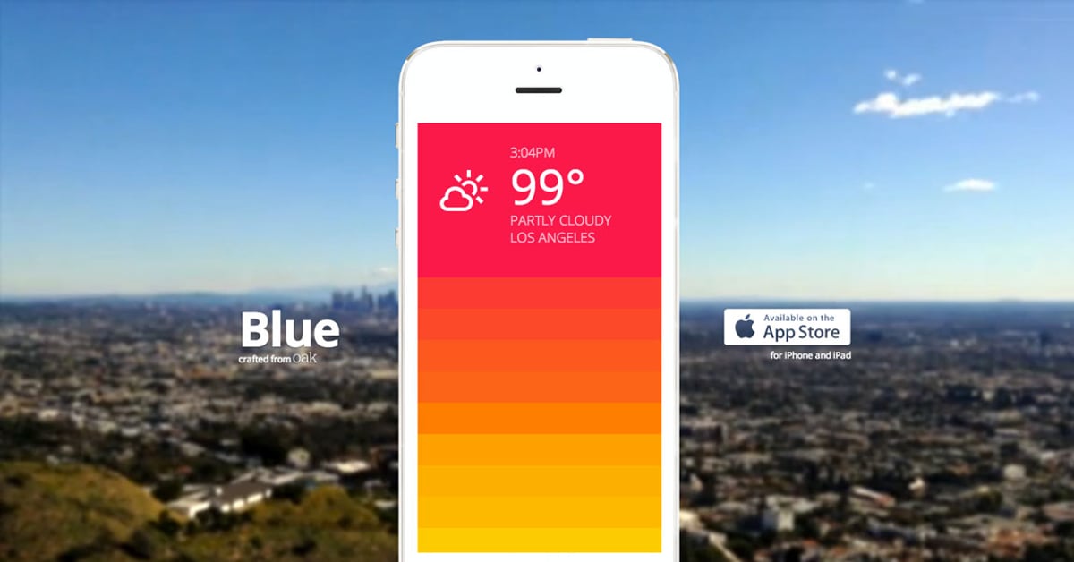 Blue weather forecast — One Page Website Award