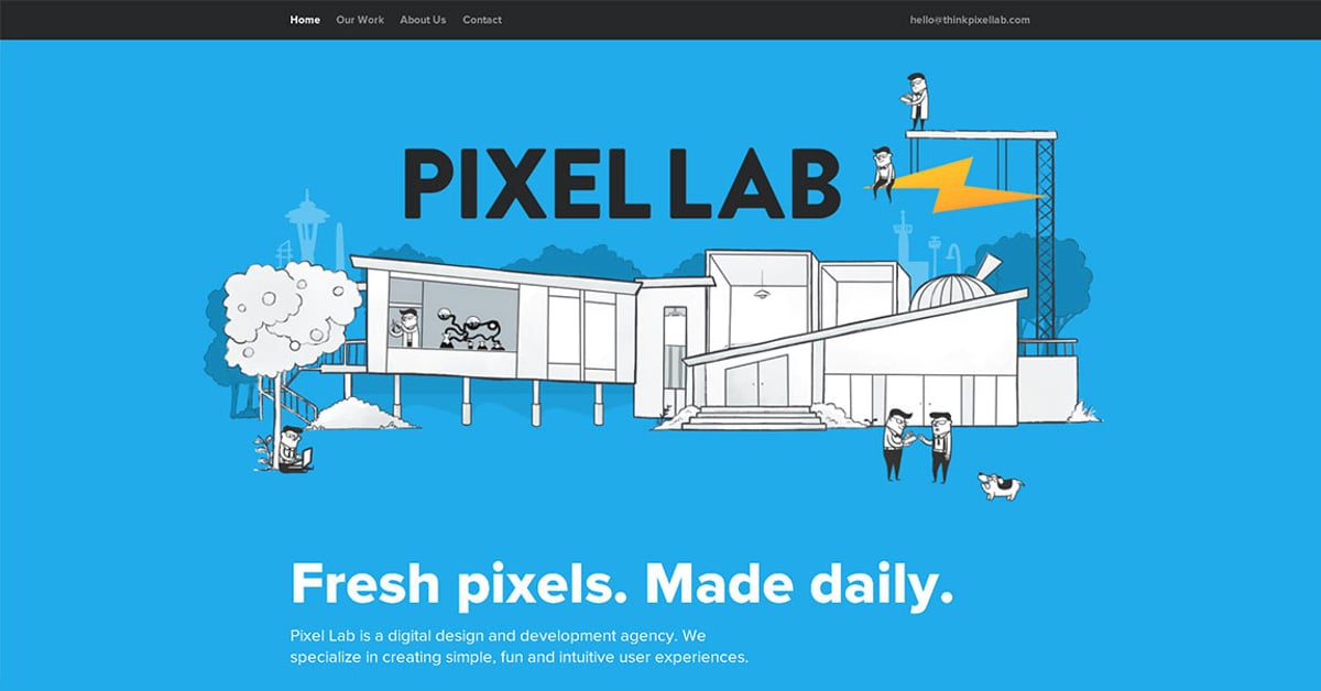 Pixel Lab — One Page Website Award