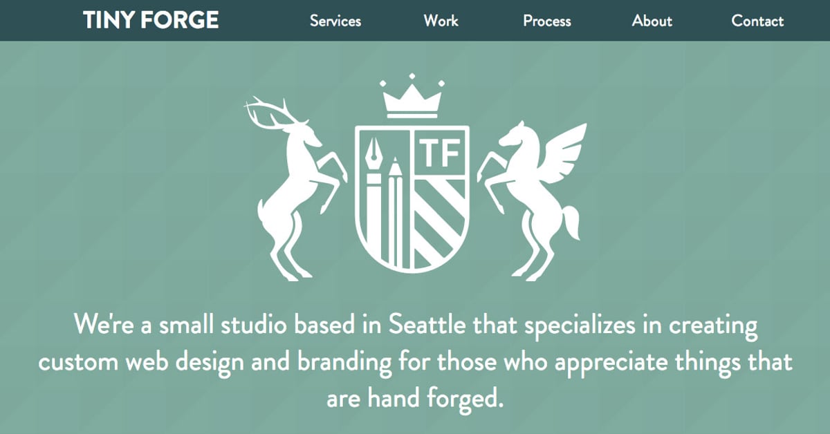 Tiny Forge — One Page Website Award