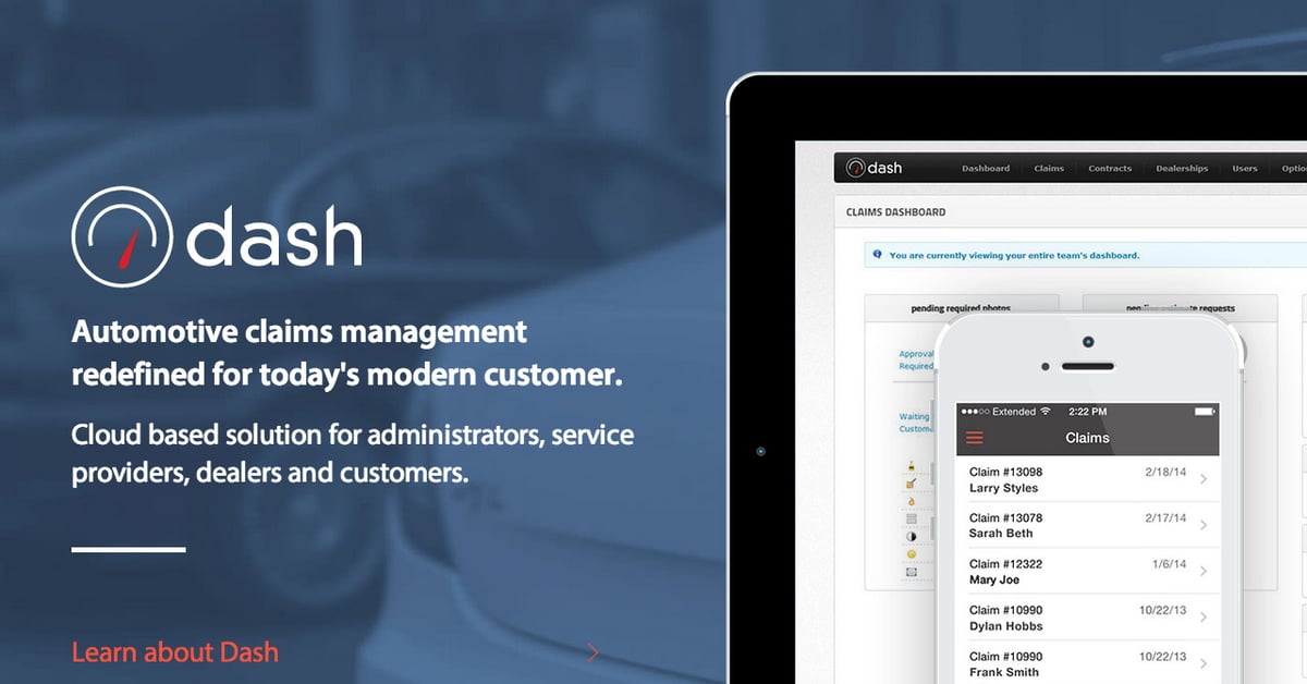 Dash — One Page Website Award