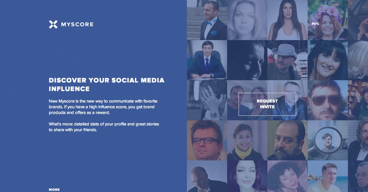Myscore — One Page Website Award