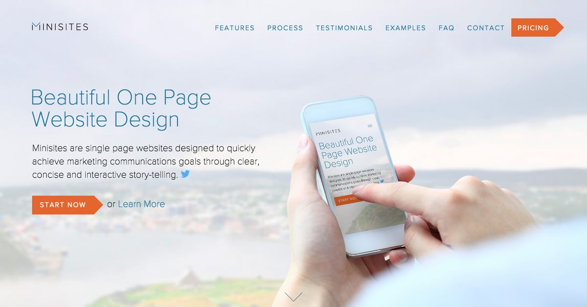 Minisites — One Page Website Award