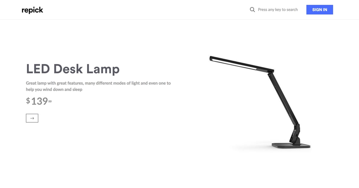 Repick Repick — One Page Website Award