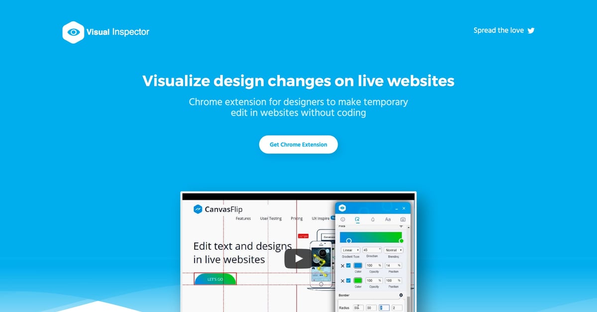 Visual Inspector — One Page Website Award