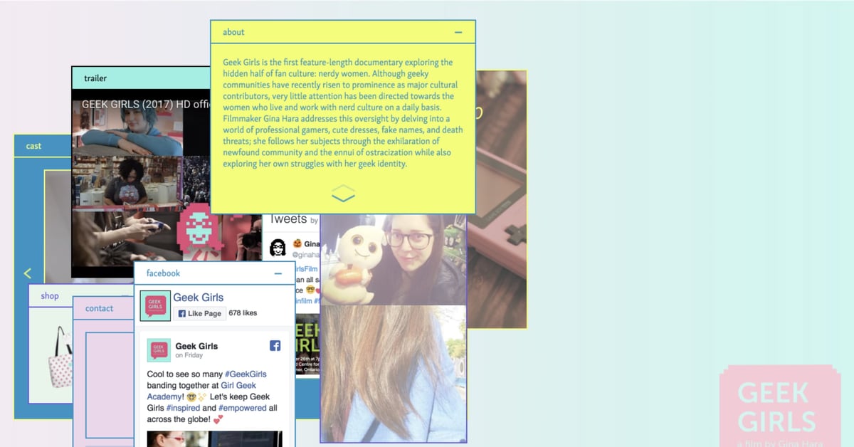 Geek Girls — One Page Website Award