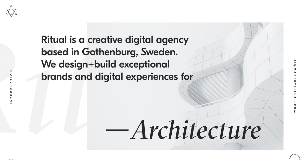 Ritual — One Page Website Award