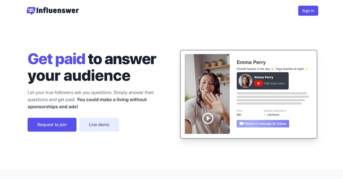 Website Inspiration: Influenswer