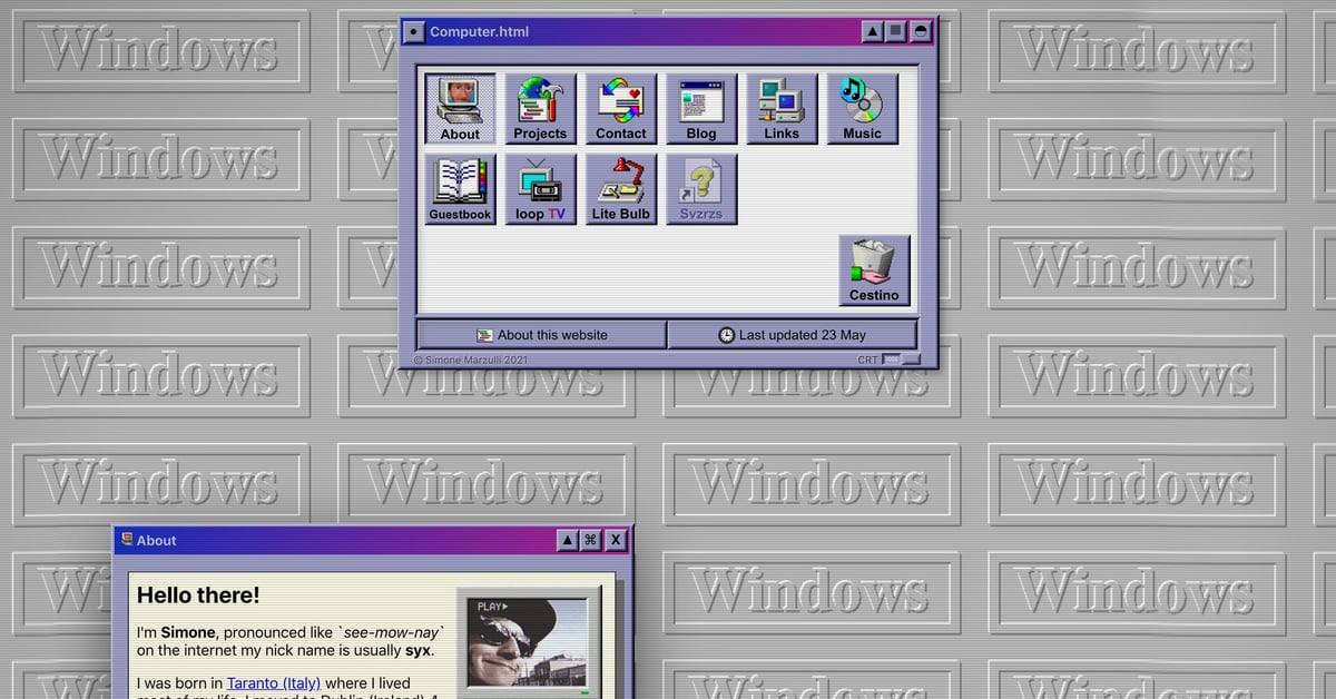 Simone’s Computer — One Page Website Award